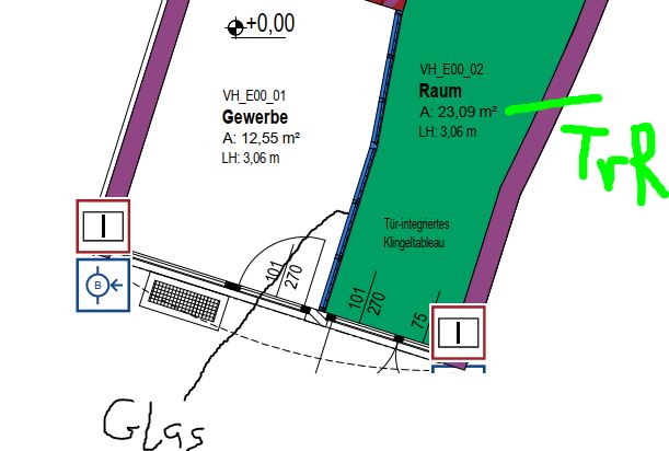Skizze zum erklärtem Sachverhalt. GK 5. Kein Sonderbaustatus. 5 NE.